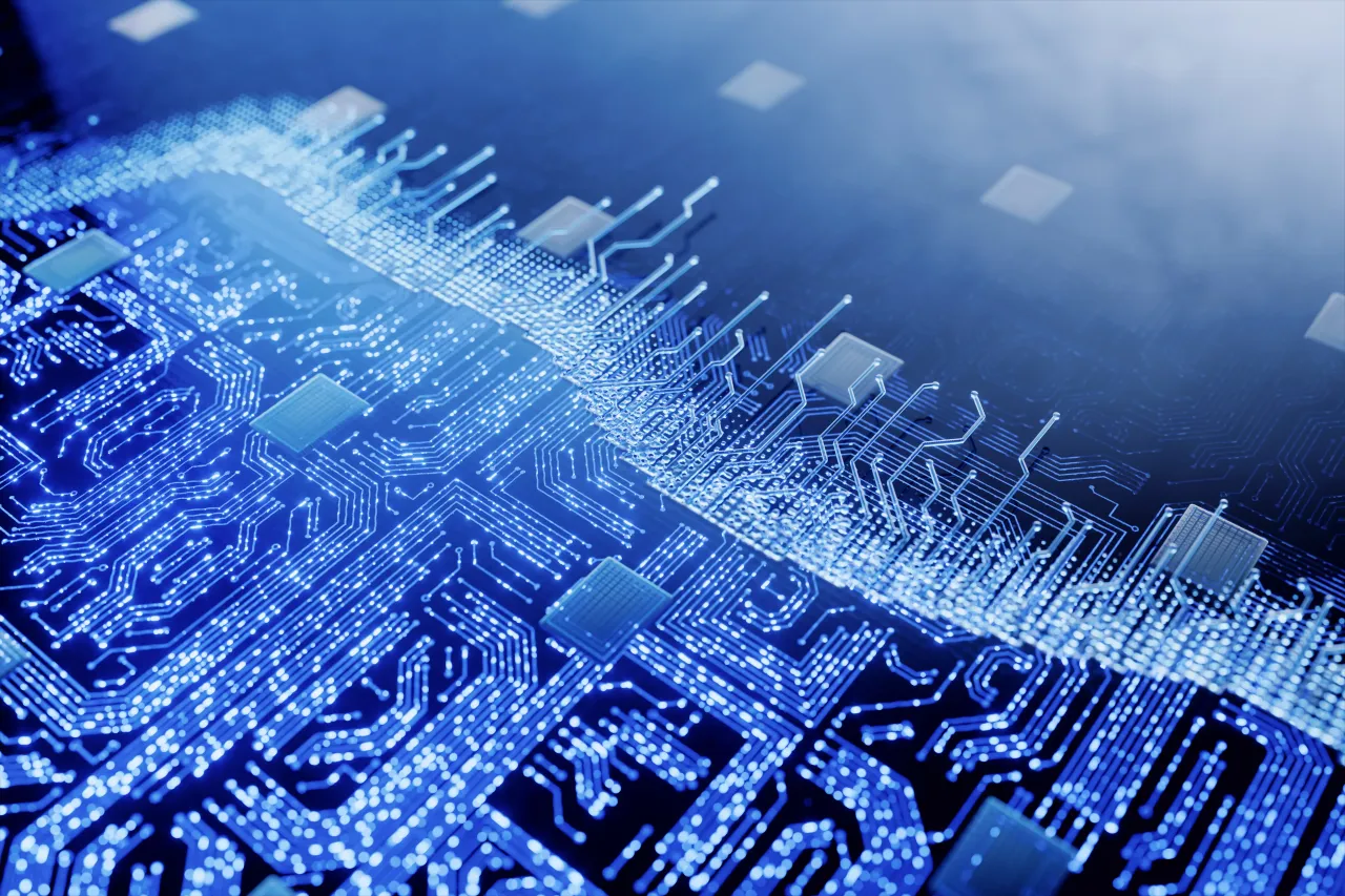 Abstract technology image of starting up circuit board and next generation semiconductors. (Stock Photo Source: Getty Images)