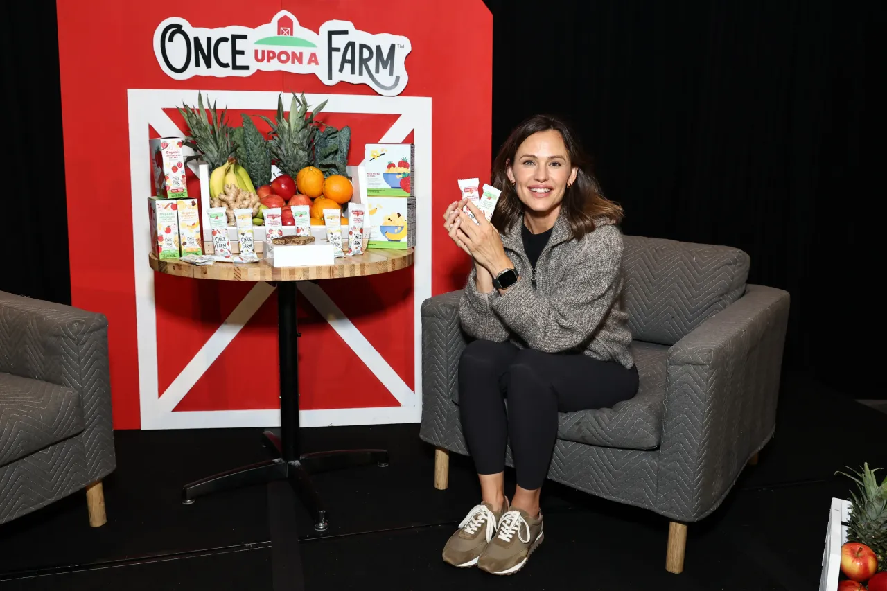 Jennifer Garner, co-founder, Once Upon a Farm attends a company event at Brooklyn hotel on October 07, 2023. (Photo by Jamie McCarthy/Getty Images for Once Upon A Farm)