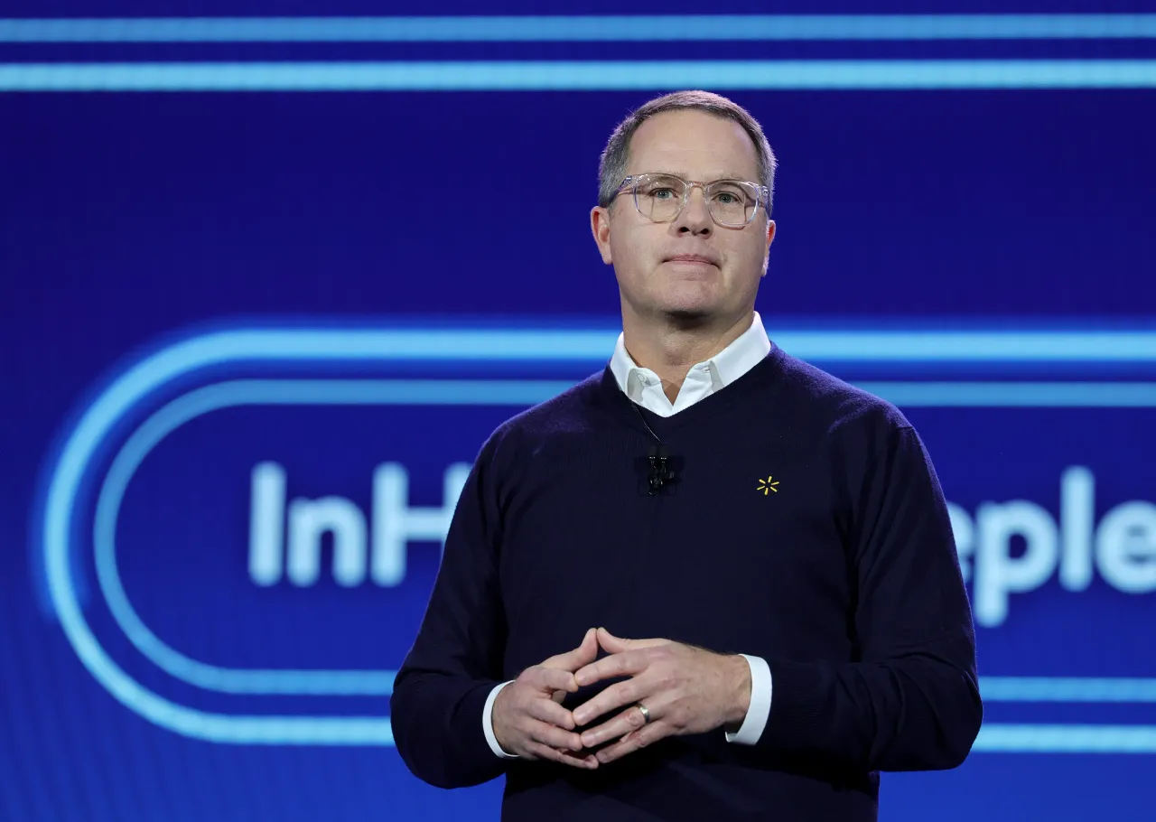 Doug McMillon delivers a keynote address during CES 2024 on January 9, 2024 in Las Vegas, Nevada. (Photo by Ethan Miller/Getty Images)