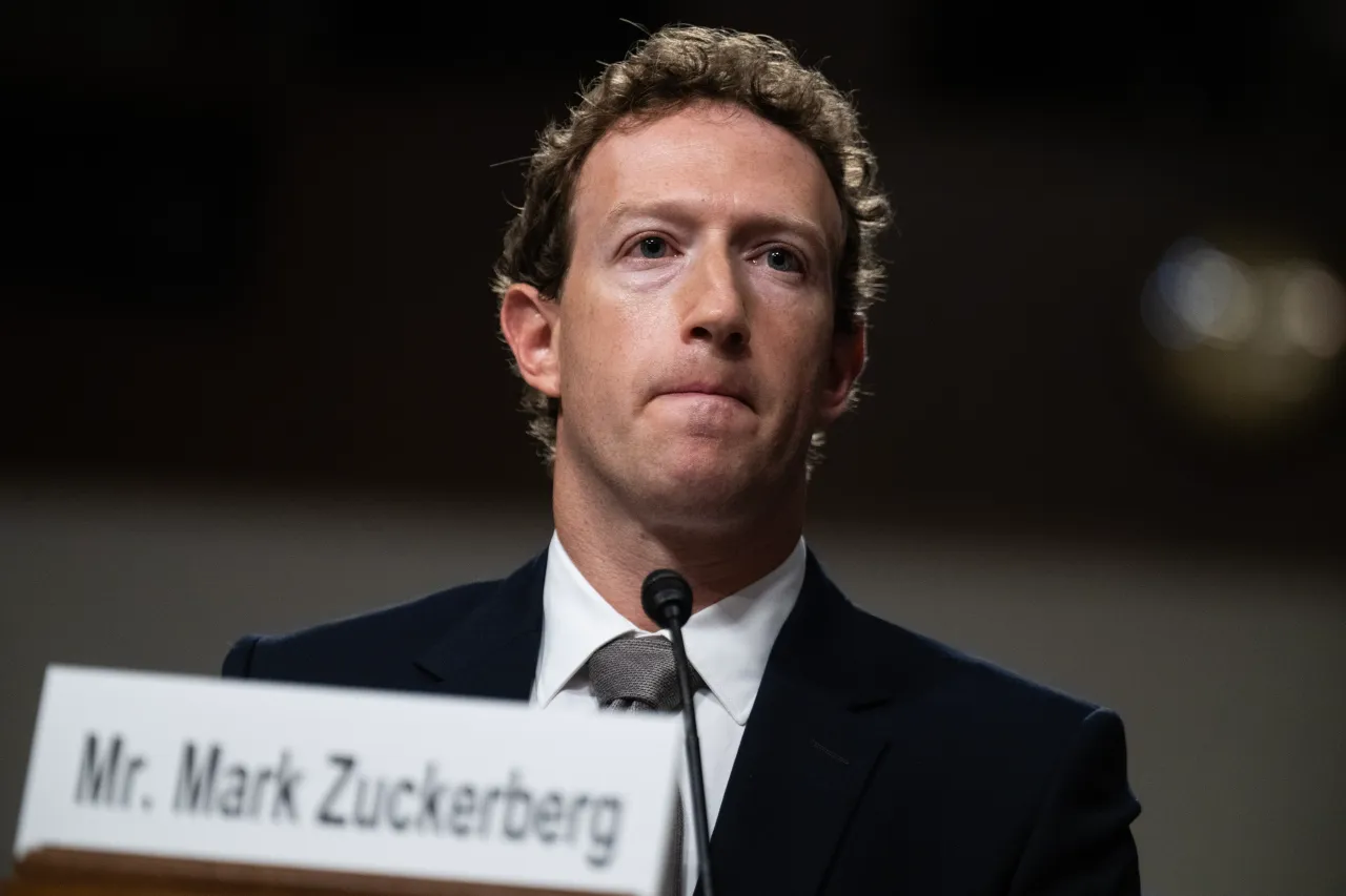 Mark Zuckerberg, pictured during his testimony to Senate Judiciary Committee on January 31, 2024. (Tom Williams/CQ-Roll Call, Inc via Getty Images)