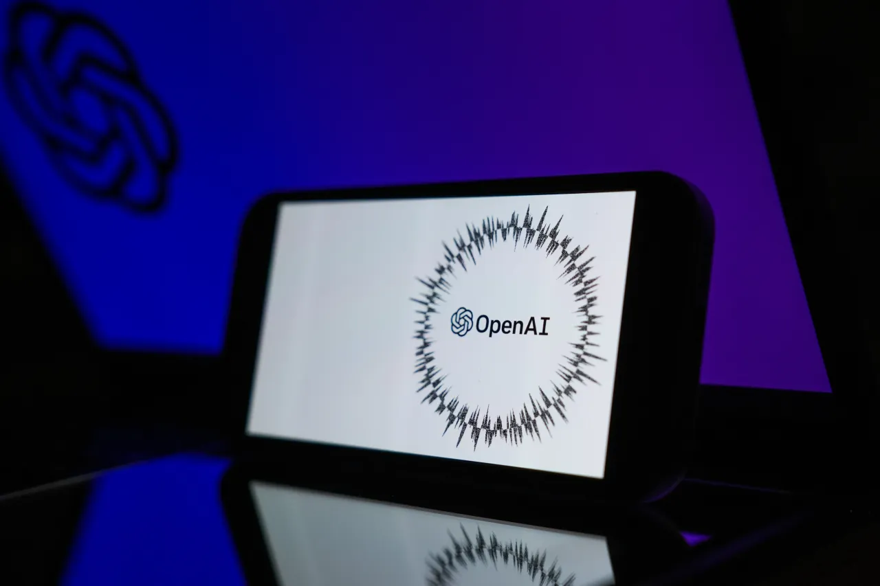 In this photo illustration the logo of OpenAI Voice Engine is seen on the mobile phone. (Photo by Dilara Irem Sancar/Anadolu via Getty Images)
