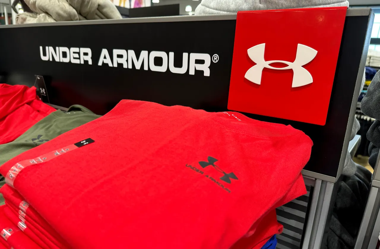 Under Armour apparel is displayed at a Dick's Sporting Goods store on May 16, 2024 in Petaluma, California. (Photo by Justin Sullivan/Getty Images)
