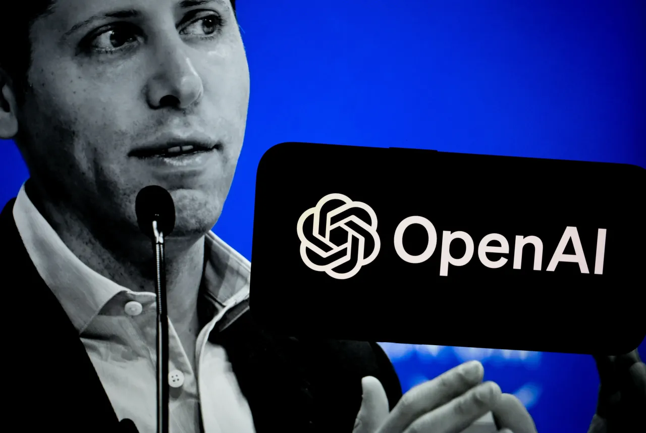 OpenAI CEO Sam Altman with a smartphone displaying OpenAI logo. The ChatGPT operator is expected to announce a slew of product updates at its developer conference, DevDay 2025, on Monday. (Photo by Didem Mente/Anadolu via Getty Images)
