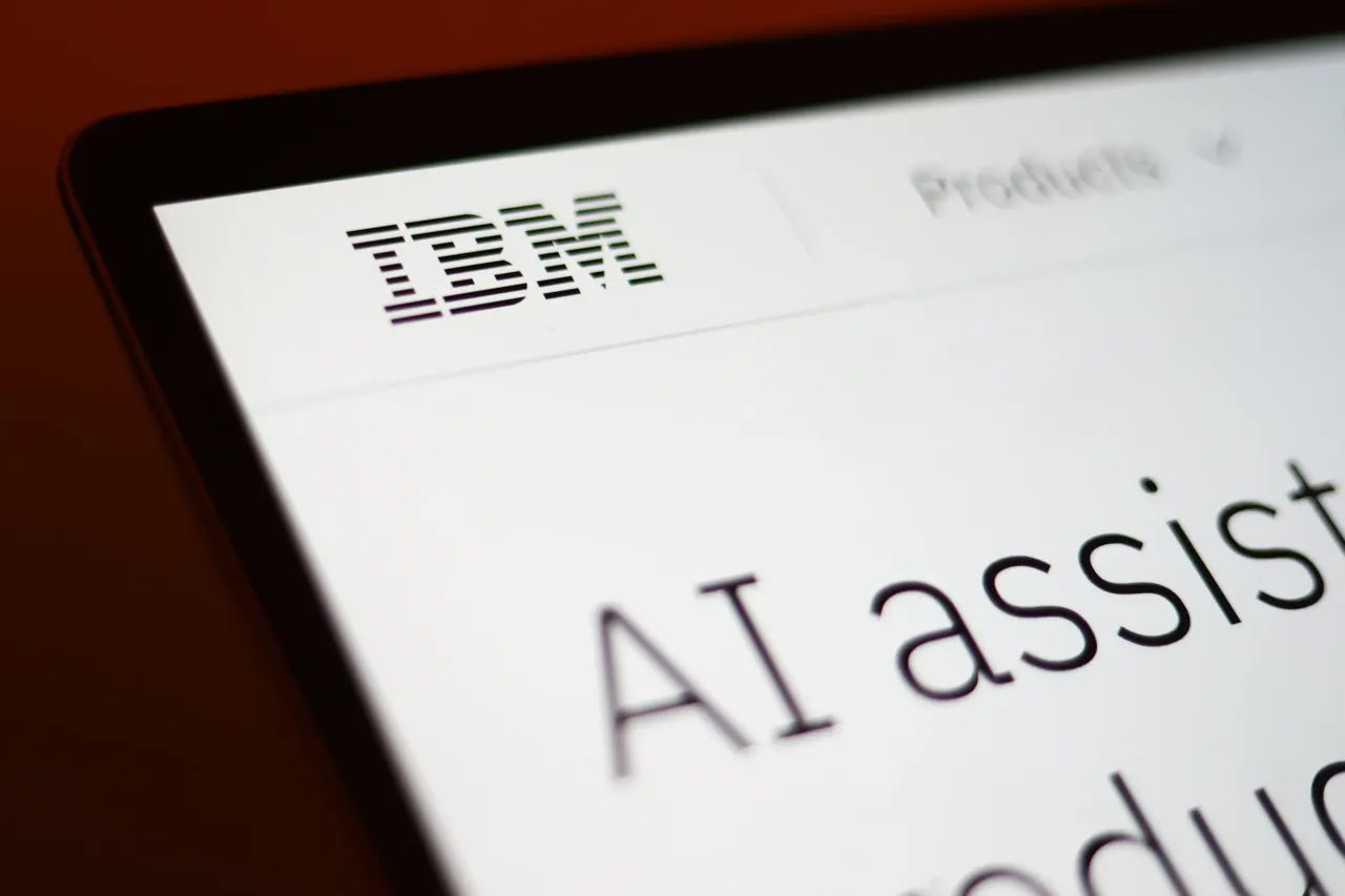 IBM website displayed on a laptop screen. (Photo by Jakub Porzycki/NurPhoto via Getty Images)