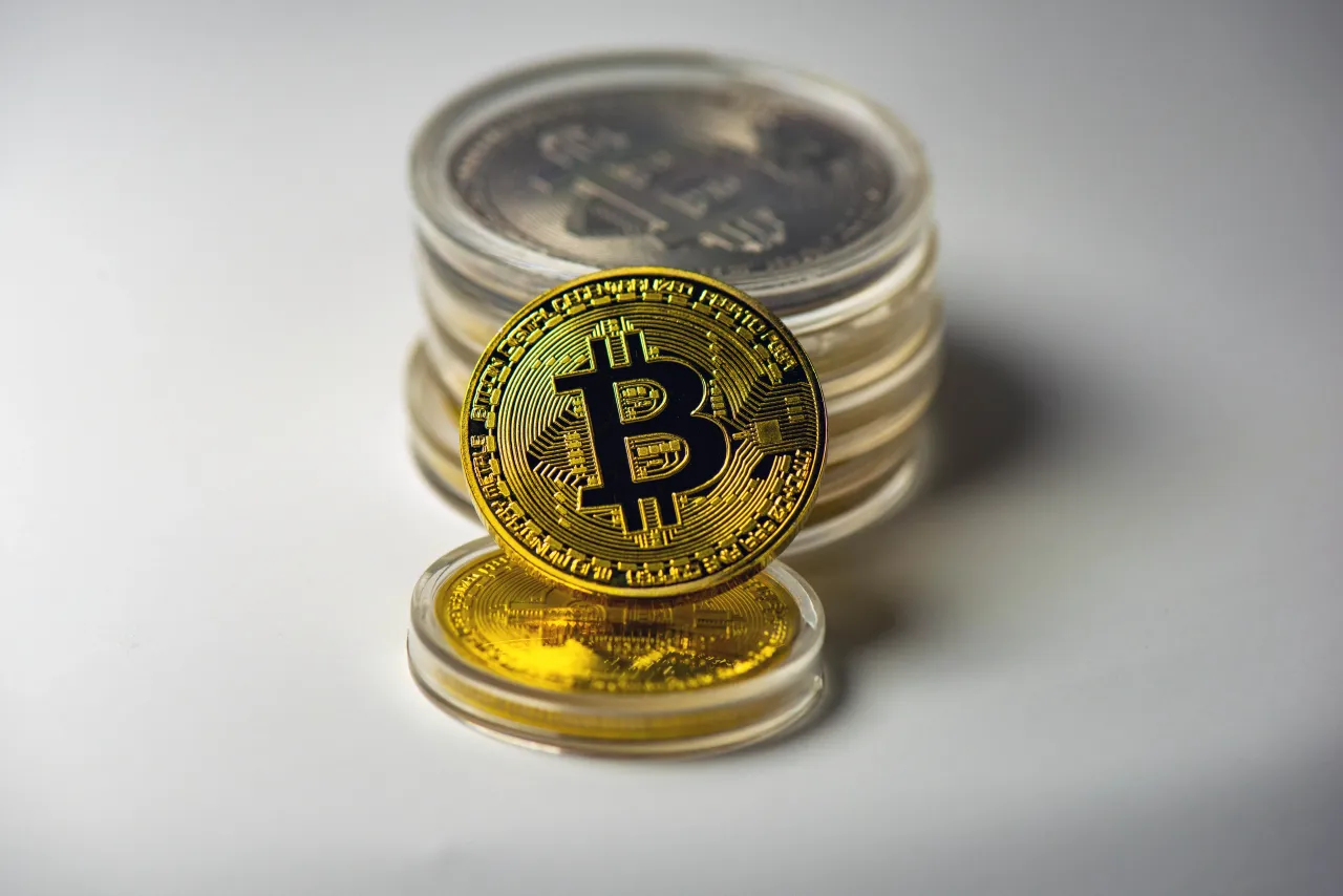 Bitcoin model commemorative coins are displayed in Huai 'an city, Jiangsu province, China, Oct 30, 2024. (Photo credit should read CFOTO/Future Publishing via Getty Images)