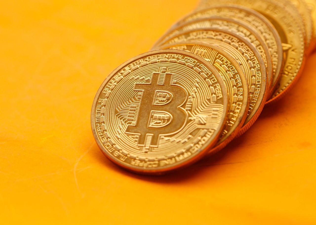 The photo illustration shows the Bitcoin cryptocurrency on November 12, 2024 in Shanghai, China. (Photo by VCG/VCG via Getty Images)