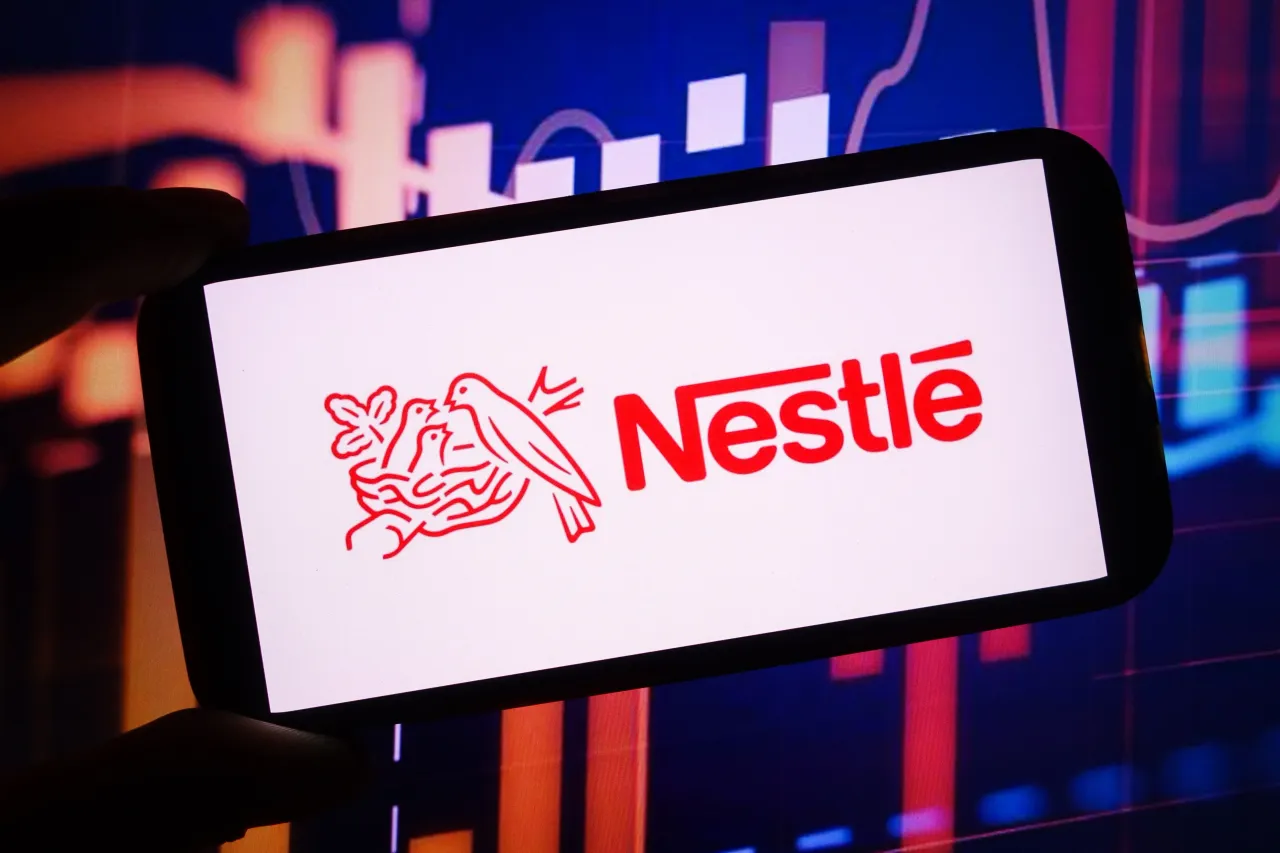 In this photo illustration, the Nestle company logo is seen displayed on a smartphone screen. (Photo Illustration by Piotr Swat/SOPA Images/LightRocket via Getty Images)