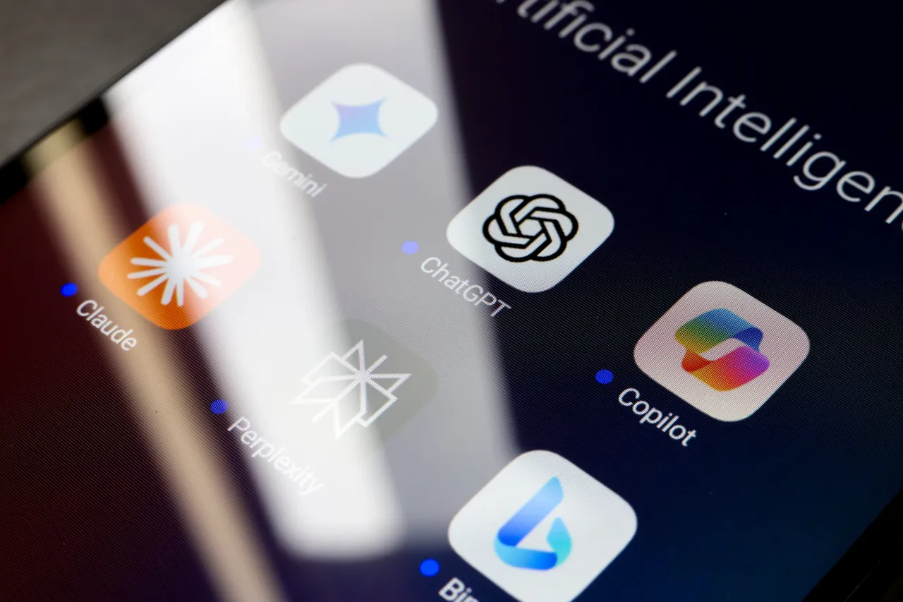 The logos of Google Gemini, ChatGPT, Microsoft Copilot, Claude by Anthropic, Perplexity, and Bing apps are displayed on the screen of a smartphone. (Photo by Jaque Silva/NurPhoto via Getty Images)