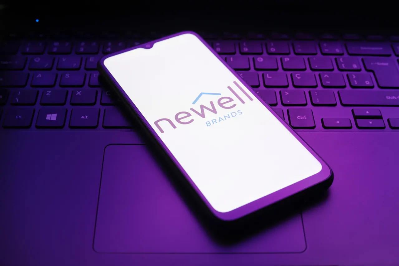 The Newell Brands, Inc. logo appears on a smartphone screen in this illustration photo in Reno, United States, on December 26, 2024. (Photo by Jaque Silva/NurPhoto via Getty Images)