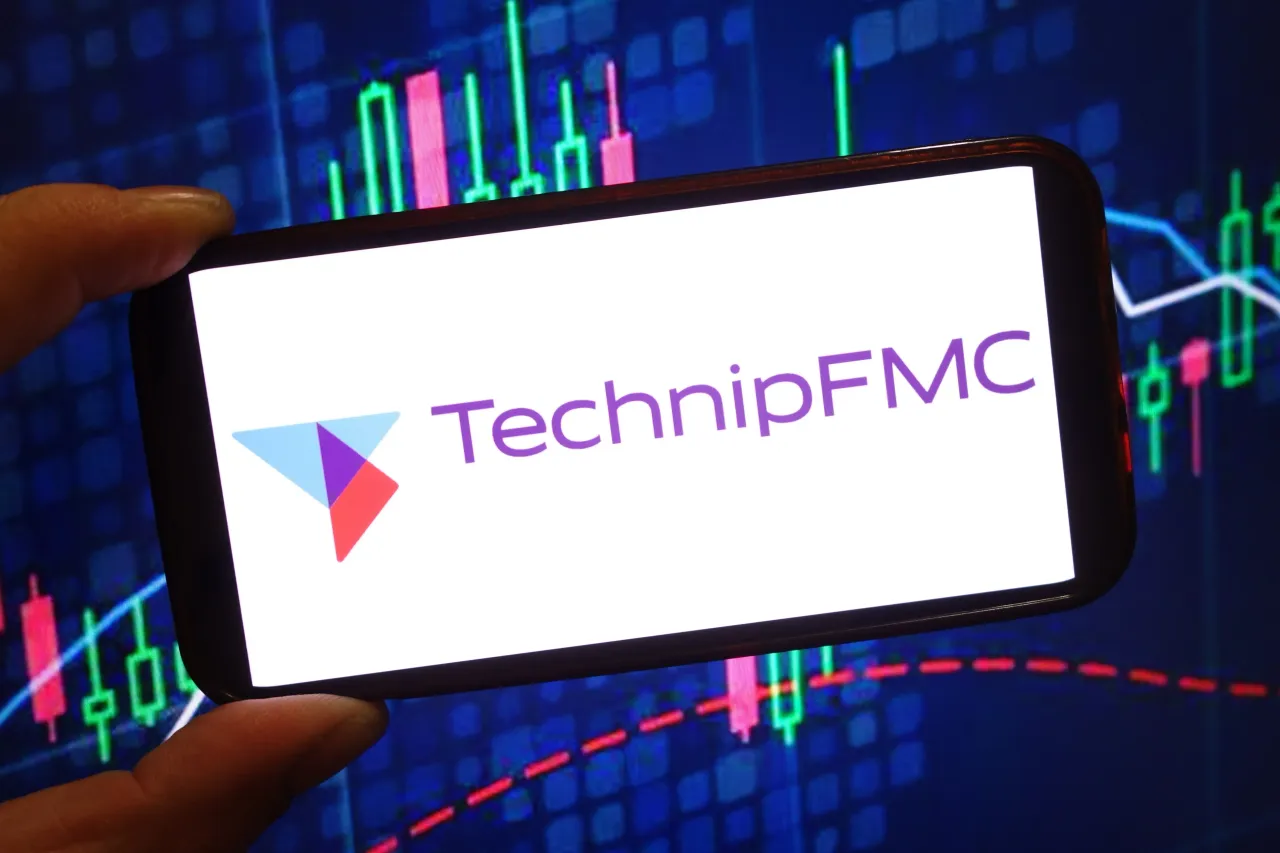  In this photo illustration, the TechnipFMC company logo is seen displayed on a smartphone screen. (Photo Illustration by Piotr Swat/SOPA Images/LightRocket via Getty Images)