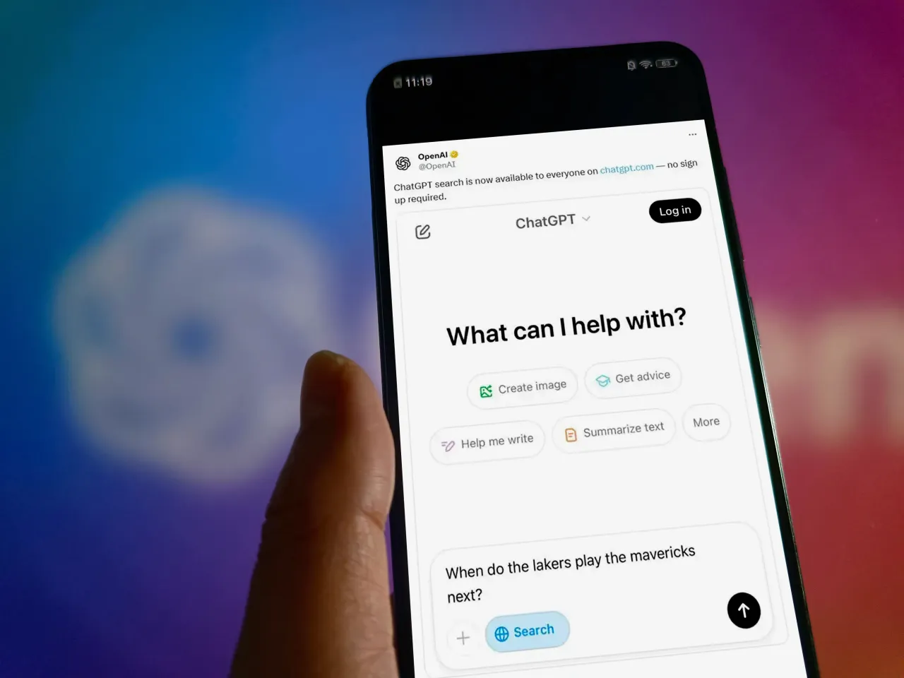 A user accessing ChatGPT on their smartphone. (Photo credit should read CFOTO/Future Publishing via Getty Images)