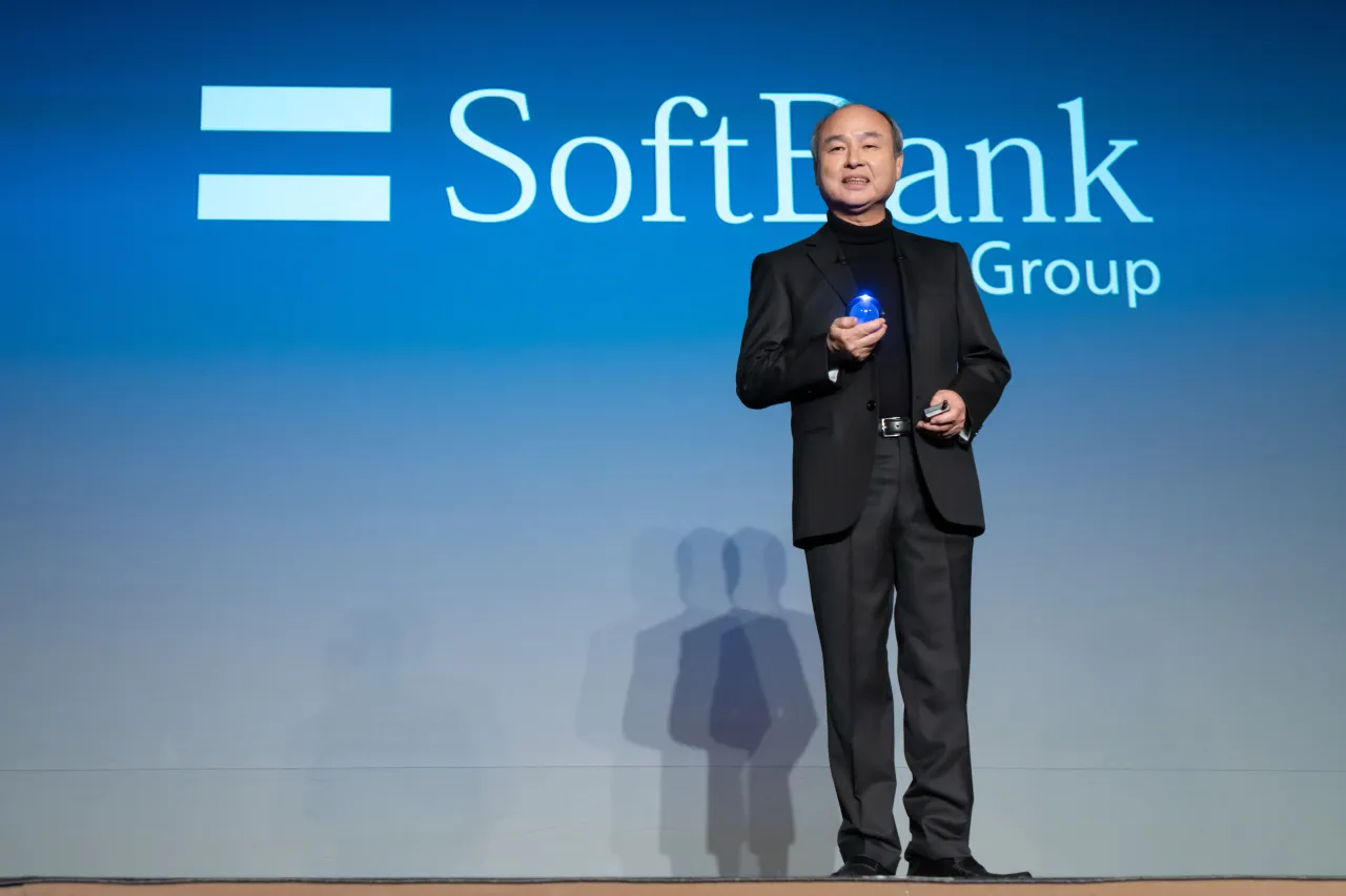 SoftBank Group CEO Masayoshi Son delivers a speech during an event in Tokyo, Japan, on February 03, 2025. (Photo by Tomohiro Ohsumi/Getty Images)