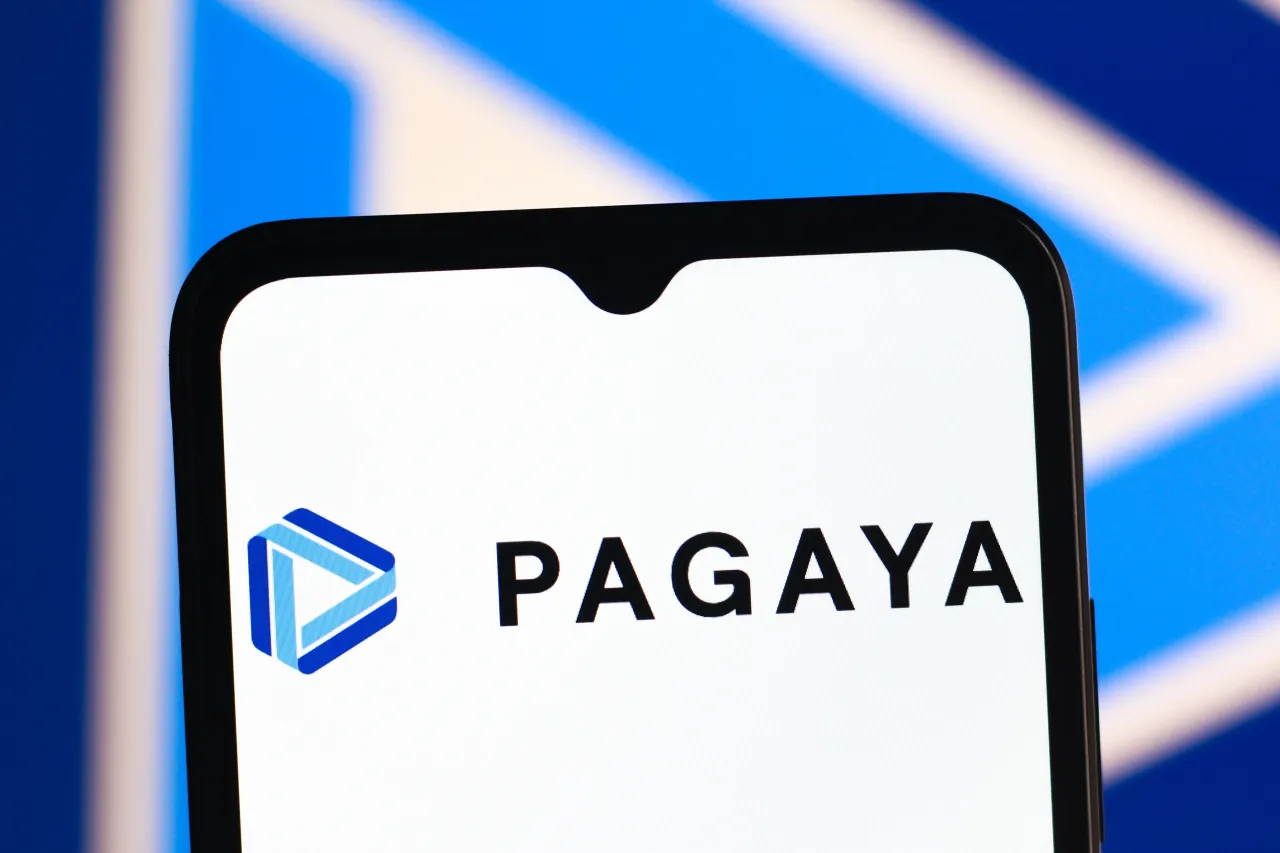  In this photo illustration, the Pagaya Technologies logo is seen displayed on a smartphone screen. 