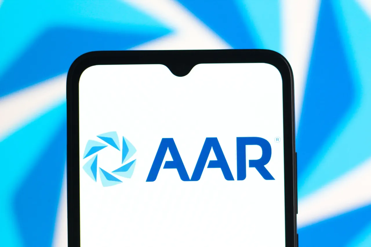 In this photo illustration, the AAR logo is seen displayed on a smartphone screen.