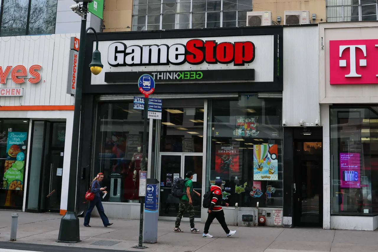 A Gamestop store in New York City. (Photo by Michael M. Santiago/Getty Images)