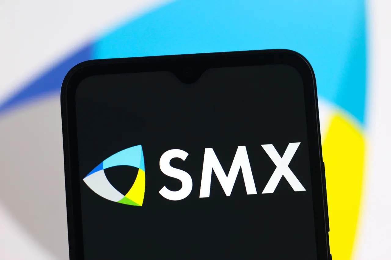  In this photo illustration, the SMX (Security Matters) logo is seen displayed on a smartphone screen.