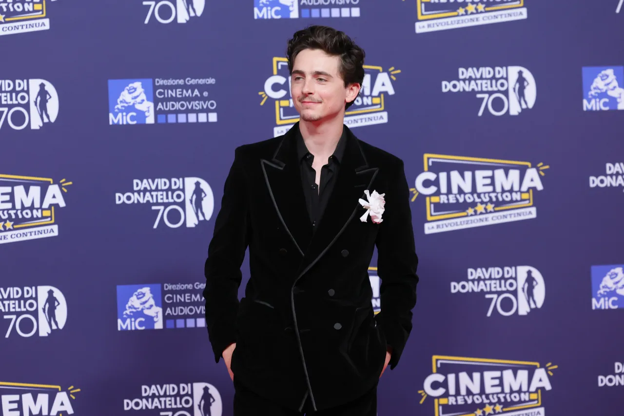 Timothee Chalamet attends the red carpet during the 70th David Di Donatello at Cinecitta Studios on May 07, 2025 in Rome, Italy. (Photo by Vittorio Zunino Celotto/Getty Images)