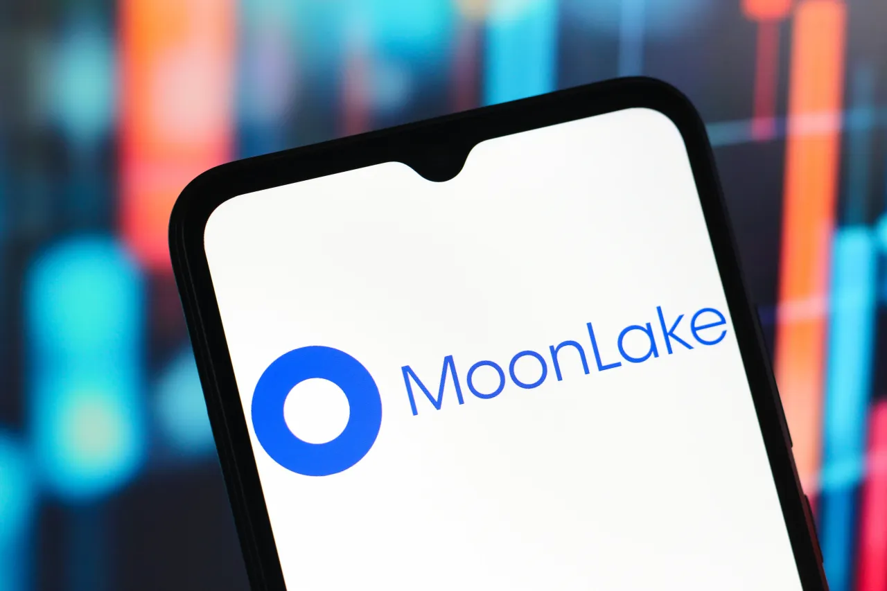 In this photo illustration, the MoonLake Immunotherapeutics (Moon Lake) logo is seen displayed on a smartphone screen. (Photo Illustration by Thomas Fuller/SOPA Images/LightRocket via Getty Images)