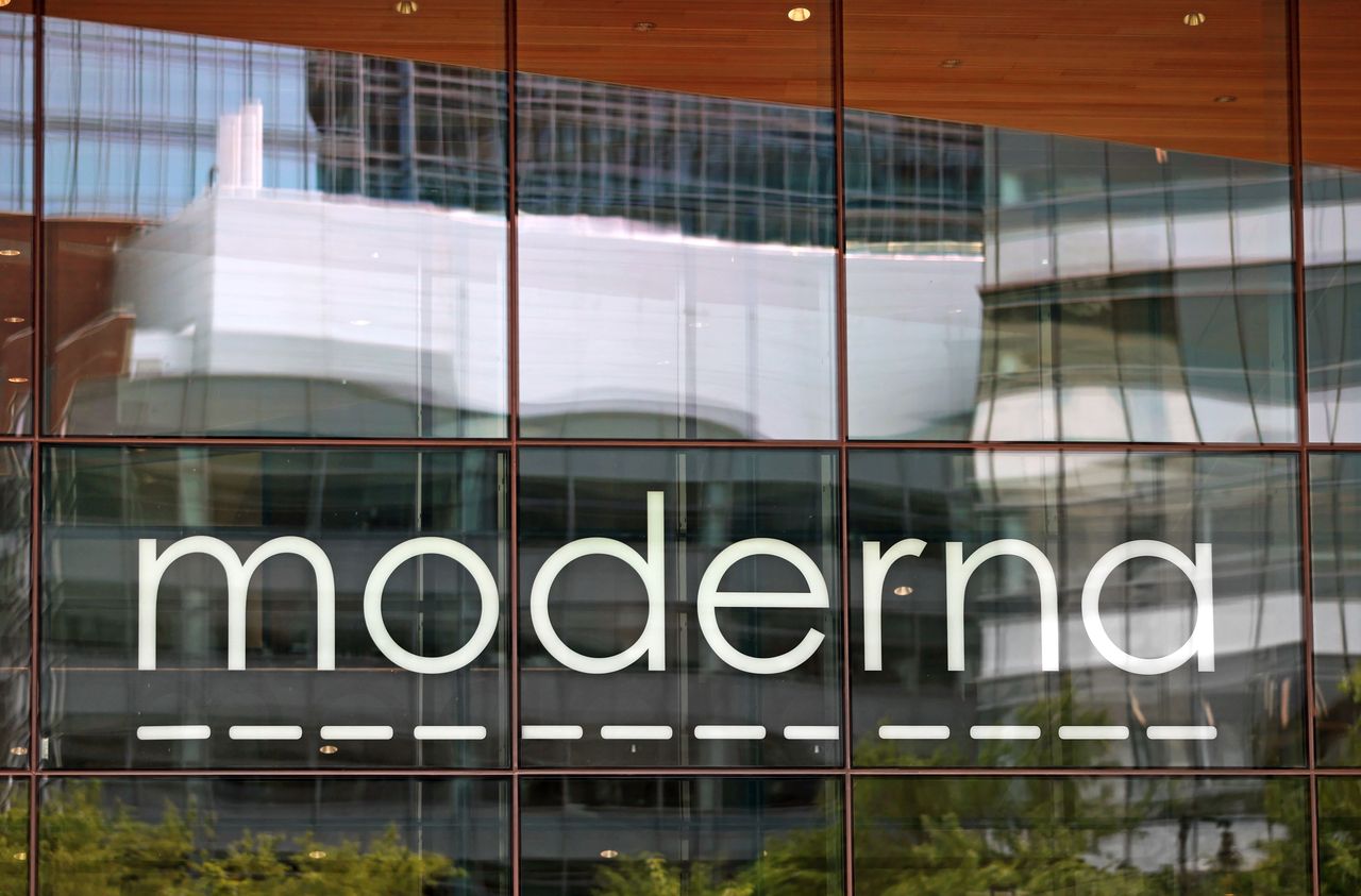 The exterior of the headquarters of Moderna on June 6, 2025. (Photo by David L. Ryan/The Boston Globe via Getty Images)