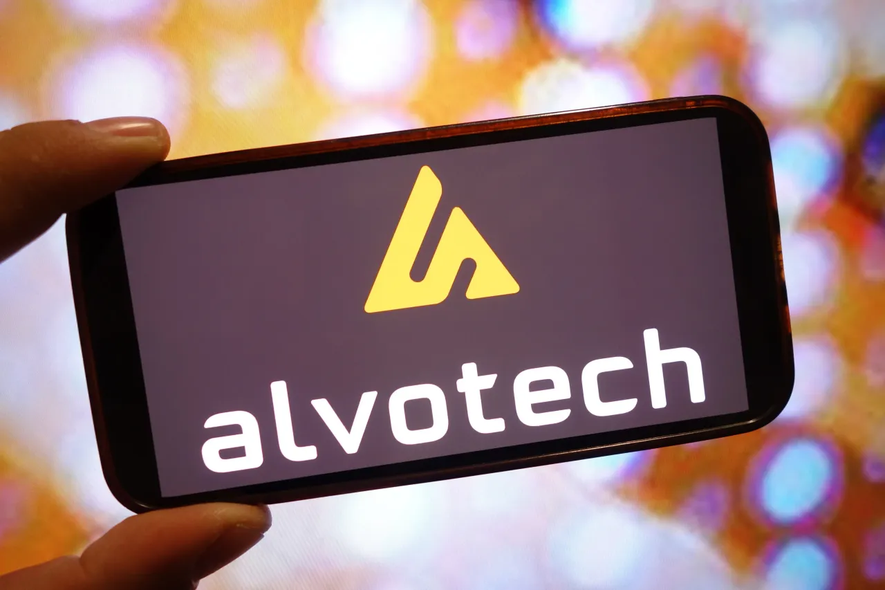 In this photo illustration, an Alvotech company logo is seen displayed on a smartphone screen. (Photo Illustration by Piotr Swat/SOPA Images/LightRocket via Getty Images)
