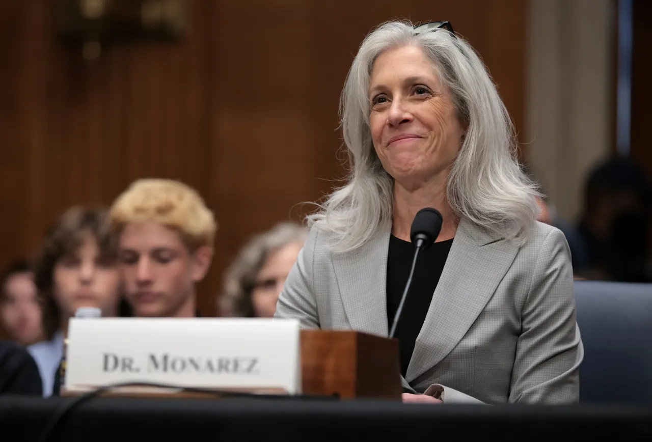 Susan Monarez testifies during her confirmation hearing before the Senate Committee on Health, Education, Labor, and Pensions in the Dirksen Senate Office Building on June 25, 2025 in Washington, DC. (Photo by Kayla Bartkowski/Getty Images)