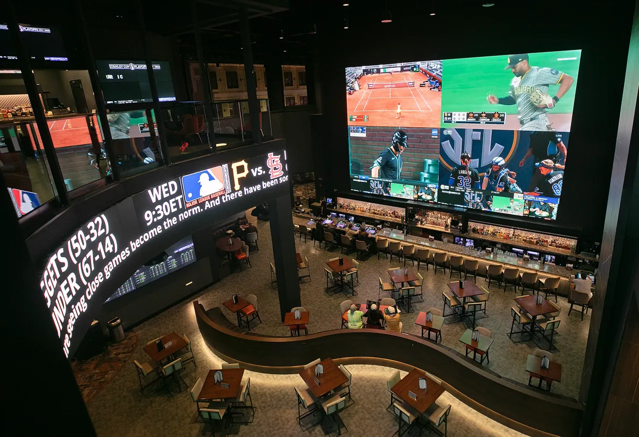 DraftKings Sportsbook at Foxwoods Resort Casino, Tuesday, May 6, 2025. (Dave Zajac/Connecticut Post via Getty Images)
