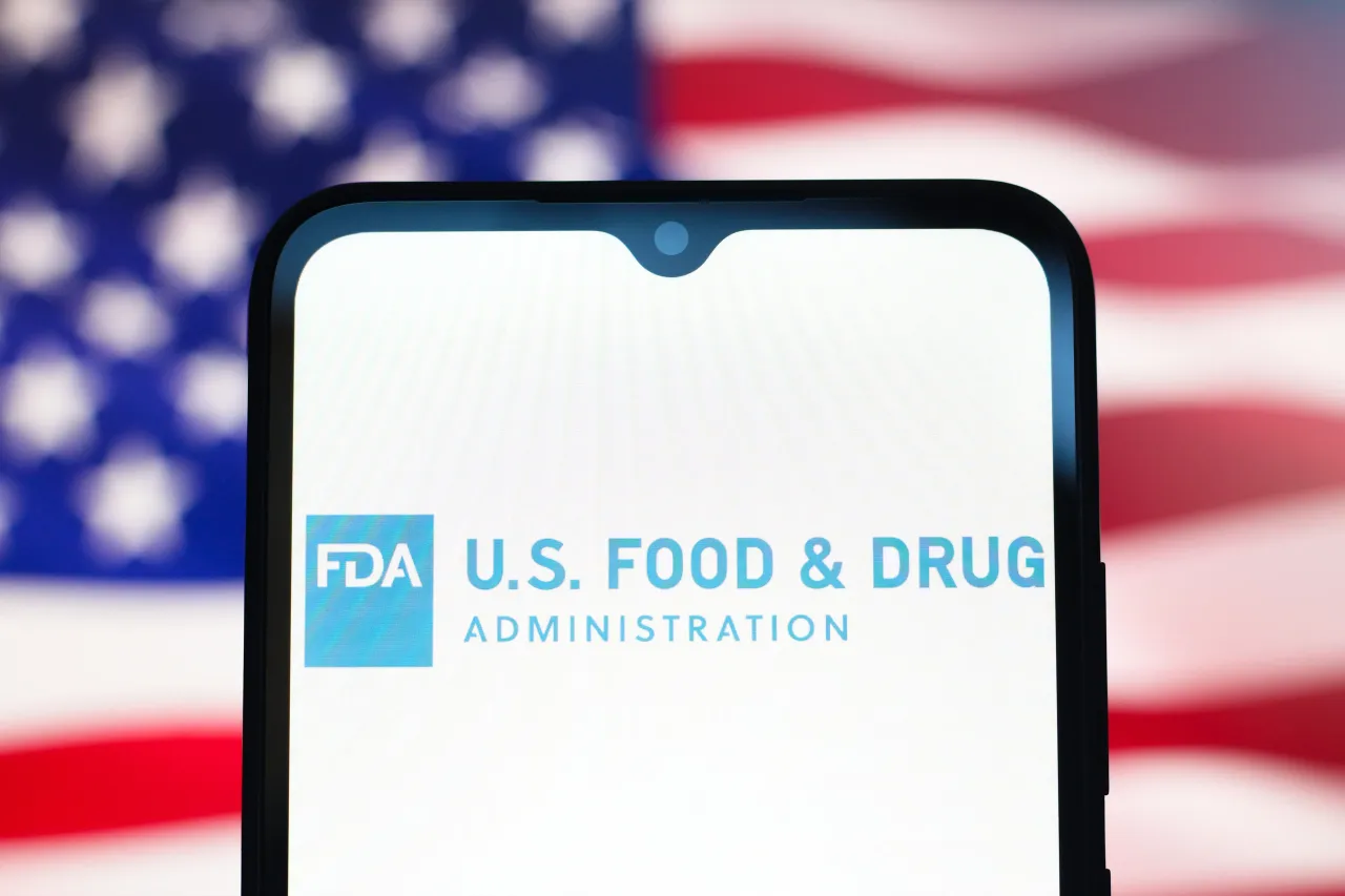 In this photo illustration, the United States Food and Drug Administration (FDA) logo is seen displayed on a smartphone screen. (Photo Illustration by Thomas Fuller/SOPA Images/LightRocket via Getty Images)
