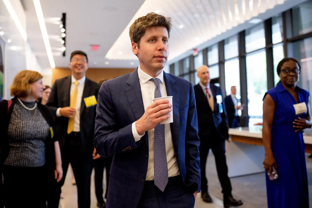 OpenAI CEO Sam Altman pictured after a Federal Reserve event on July 22, 2025 in Washington, DC. (Photo by Andrew Harnik/Getty Images)