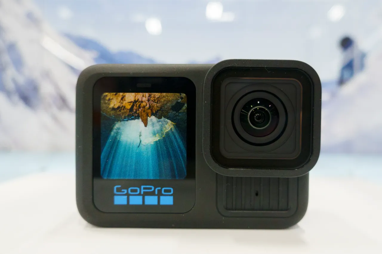 A GoPro HERO13 Black is displayed at a Costco Wholesale store on July 19, 2025 in San Diego, California. (Photo by Kevin Carter/Getty Images)