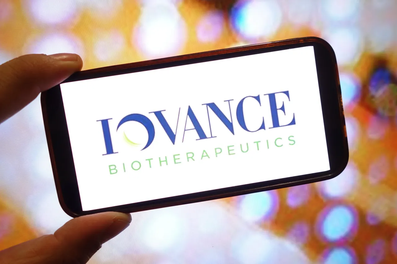In this photo illustration, the Iovance Biotherapeutics company logo is seen displayed on a smartphone screen. (Photo Illustration by Piotr Swat/SOPA Images/LightRocket via Getty Images)