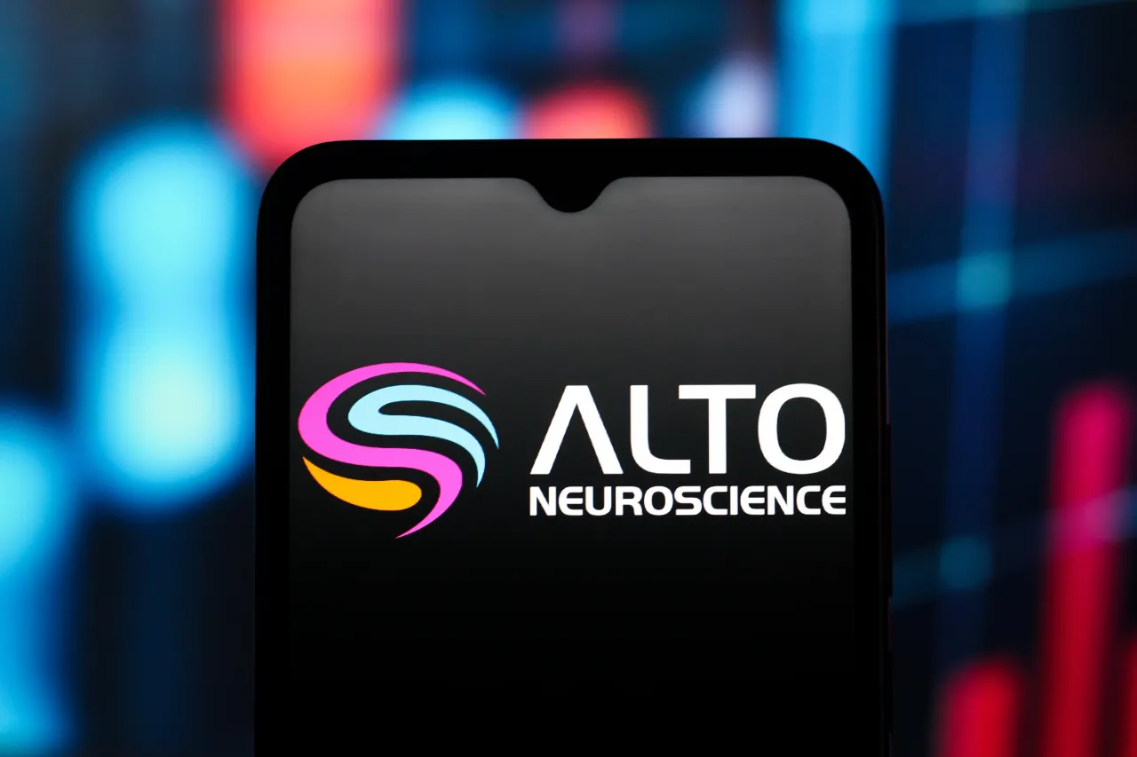 In this photo illustration, the Alto Neuroscience logo is seen displayed on a smartphone screen. (Photo Illustration by Thomas Fuller/SOPA Images/LightRocket via Getty Images)