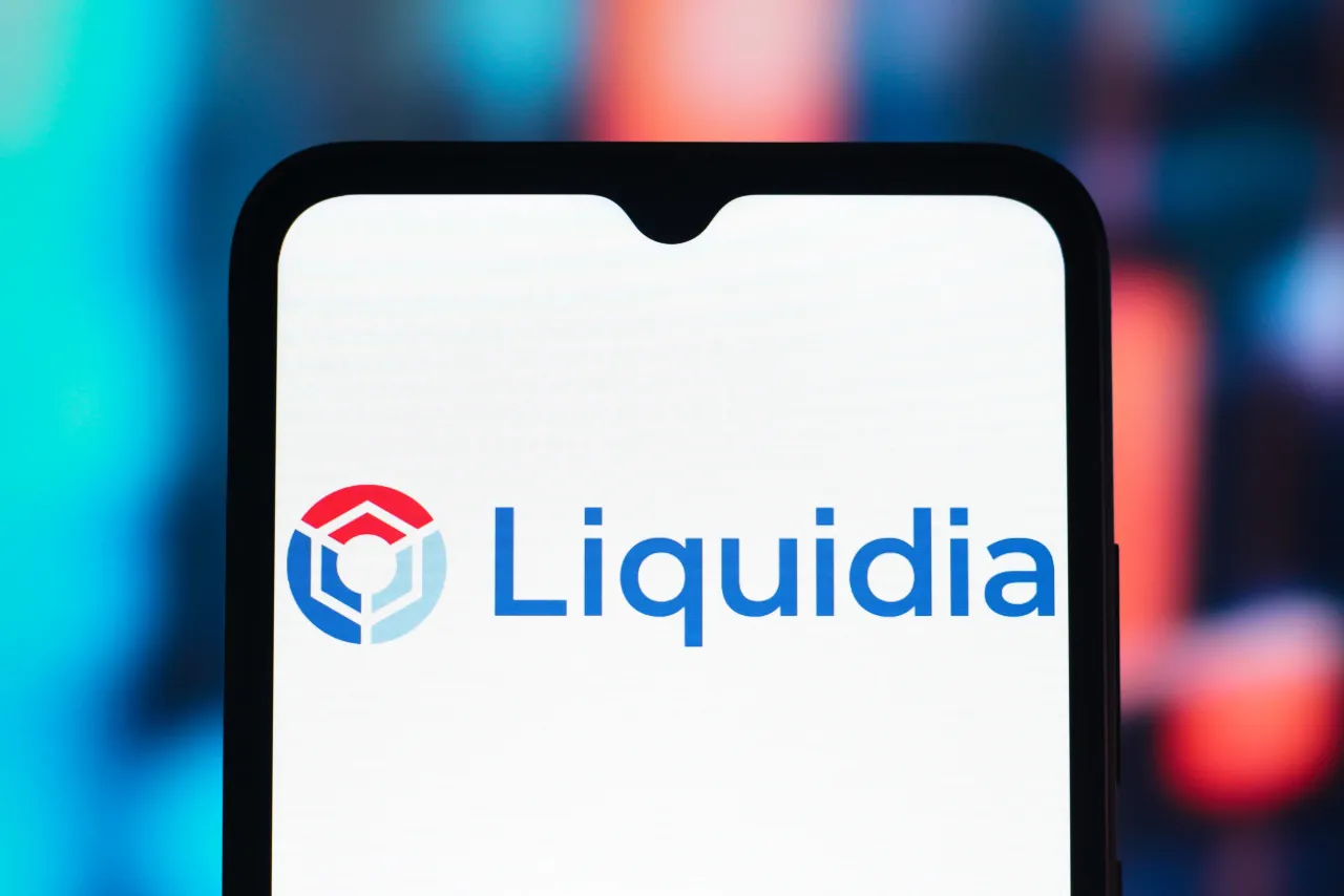 In this photo illustration, the Liquidia Corporation logo is seen displayed on a smartphone screen.