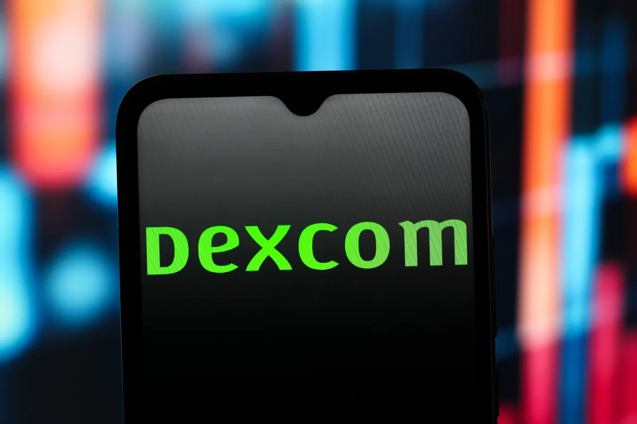 In this photo illustration, the DexCom logo is seen displayed on a smartphone screen. (Photo Illustration by Thomas Fuller/SOPA Images/LightRocket via Getty Images)