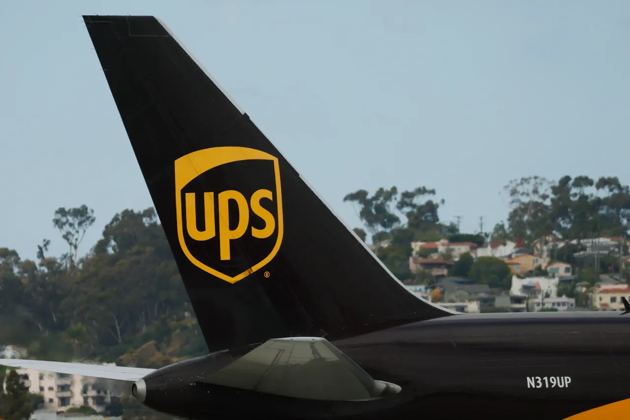 A UPS Boeing 767 aircraft taxis at San Diego International Airport on August 15, 2025 in San Diego, California. (Photo by Kevin Carter/Getty Images)