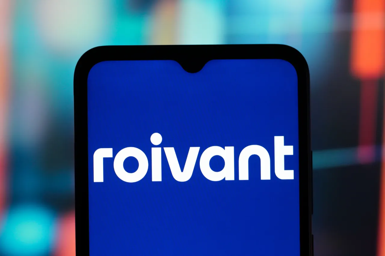 In this photo illustration, the Roivant Sciences logo is seen displayed on a smartphone screen. (Photo Illustration by Thomas Fuller/SOPA Images/LightRocket via Getty Images)