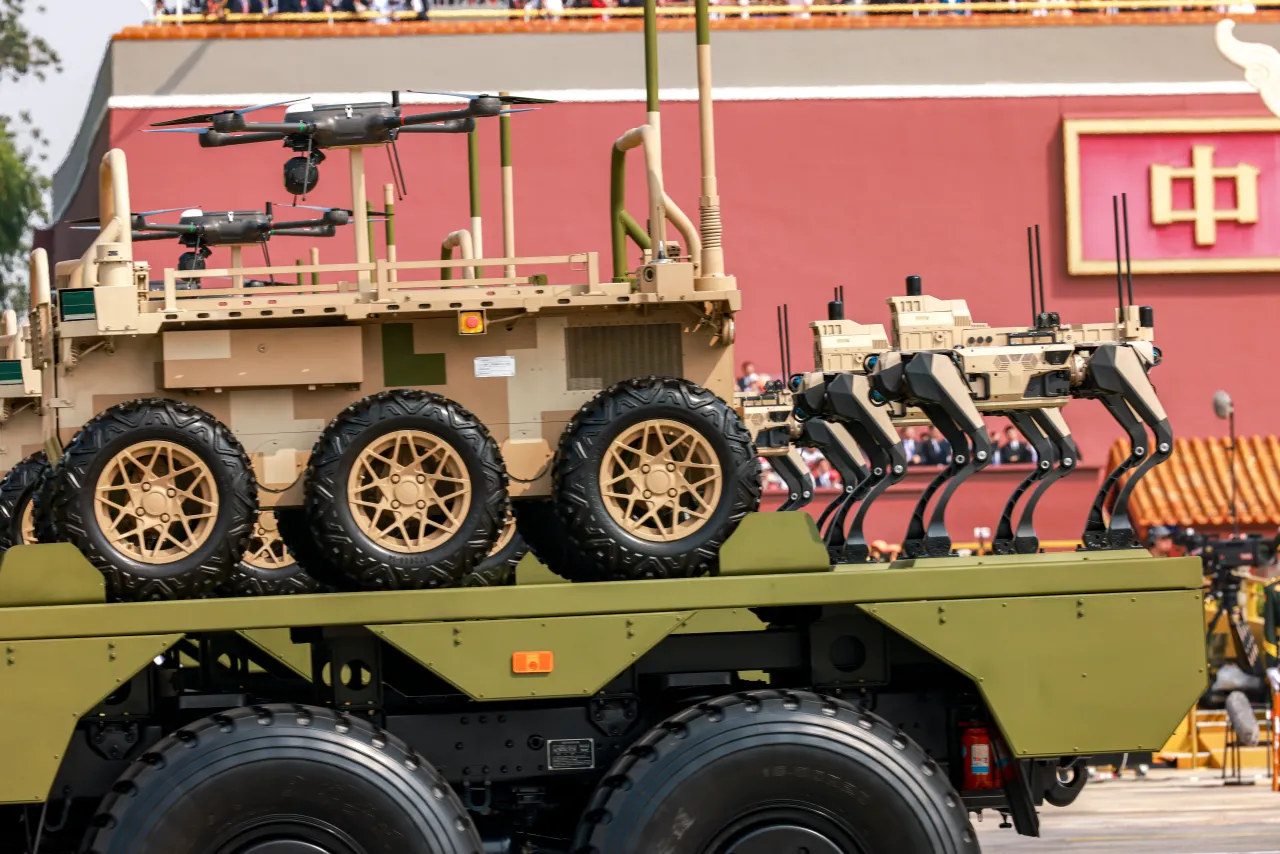 China Unveils New Weapons In V-Day Parade. (Photo by VCG/VCG via Getty Images)