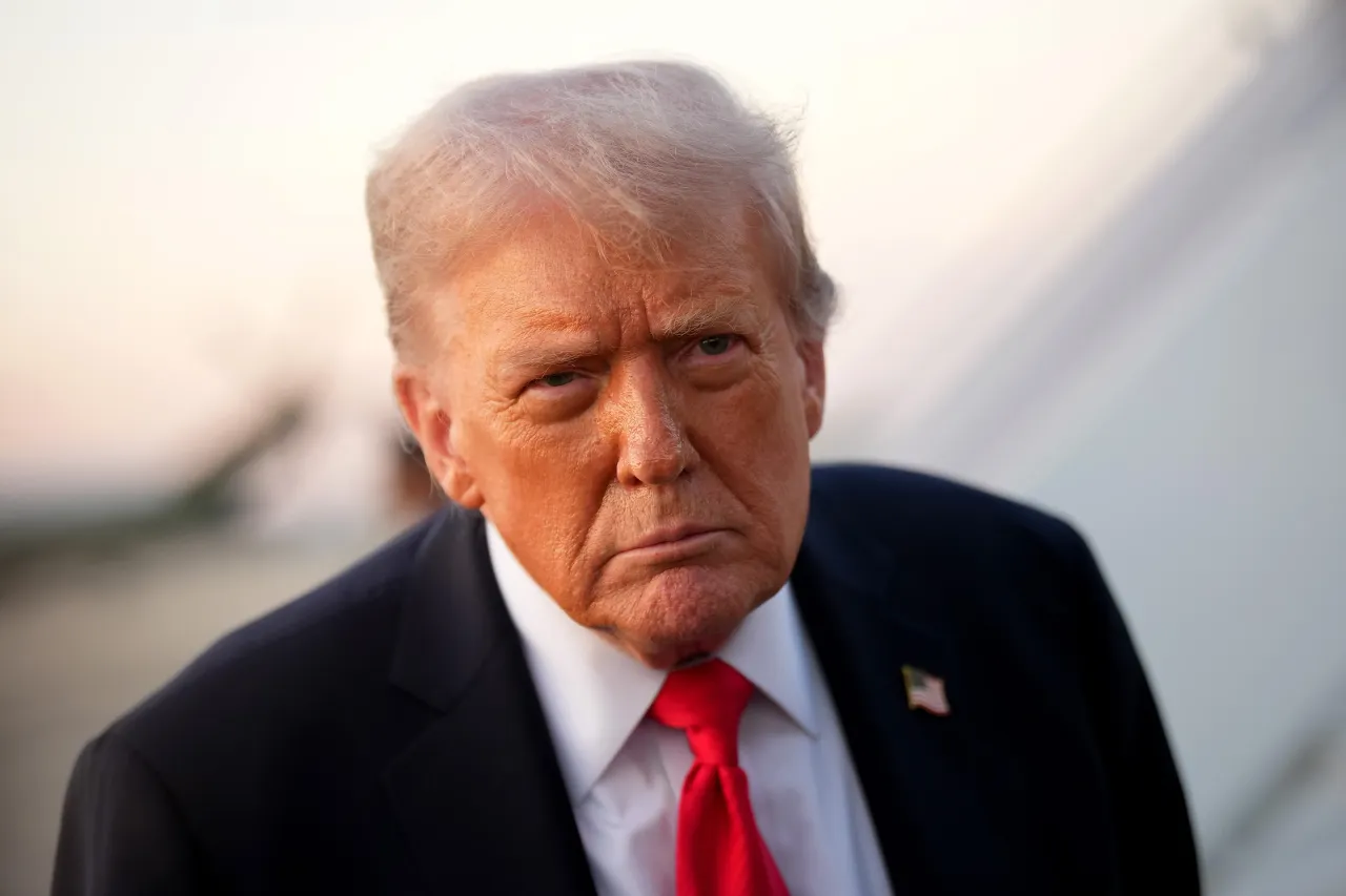 U.S. President Donald Trump steps off Air Force One on September 7, 2025 at Joint Base Andrews, Maryland. President Trump traveled to New York to attend the U.S. Open men’s singles final.