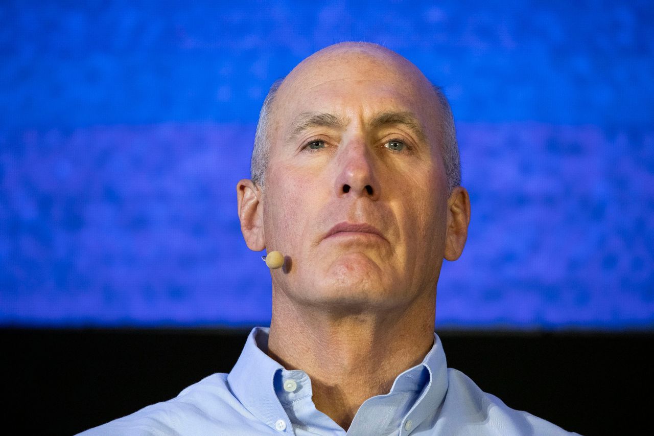 John Stankey, Chairman and CEO of AT&T, speaks at a Ford Pro Accelerate event on September 30, 2025 in Detroit, Michigan. (Photo by Bill Pugliano/Getty Images)