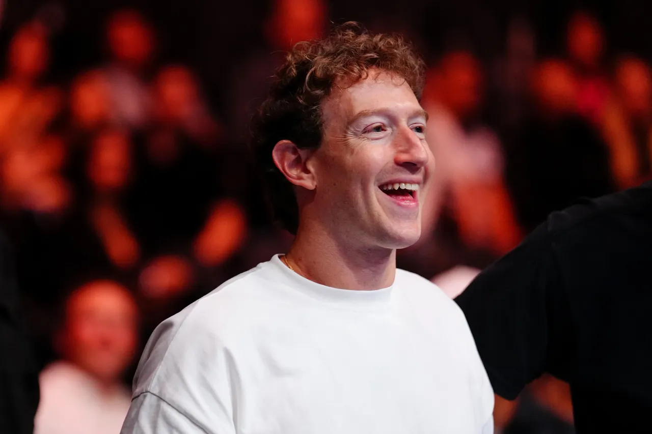 Meta CEO Mark Zuckerberg attends a UFC event on October 04, 2025 in Las Vegas, Nevada. (Photo by Chris Unger/Zuffa LLC)