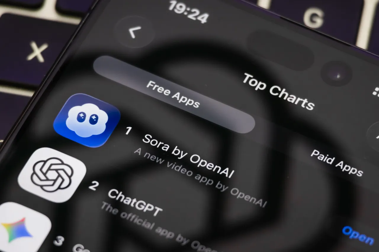 Leading AI apps listed out on a smartphone. (Photo illustration by Cheng Xin/Getty Images)