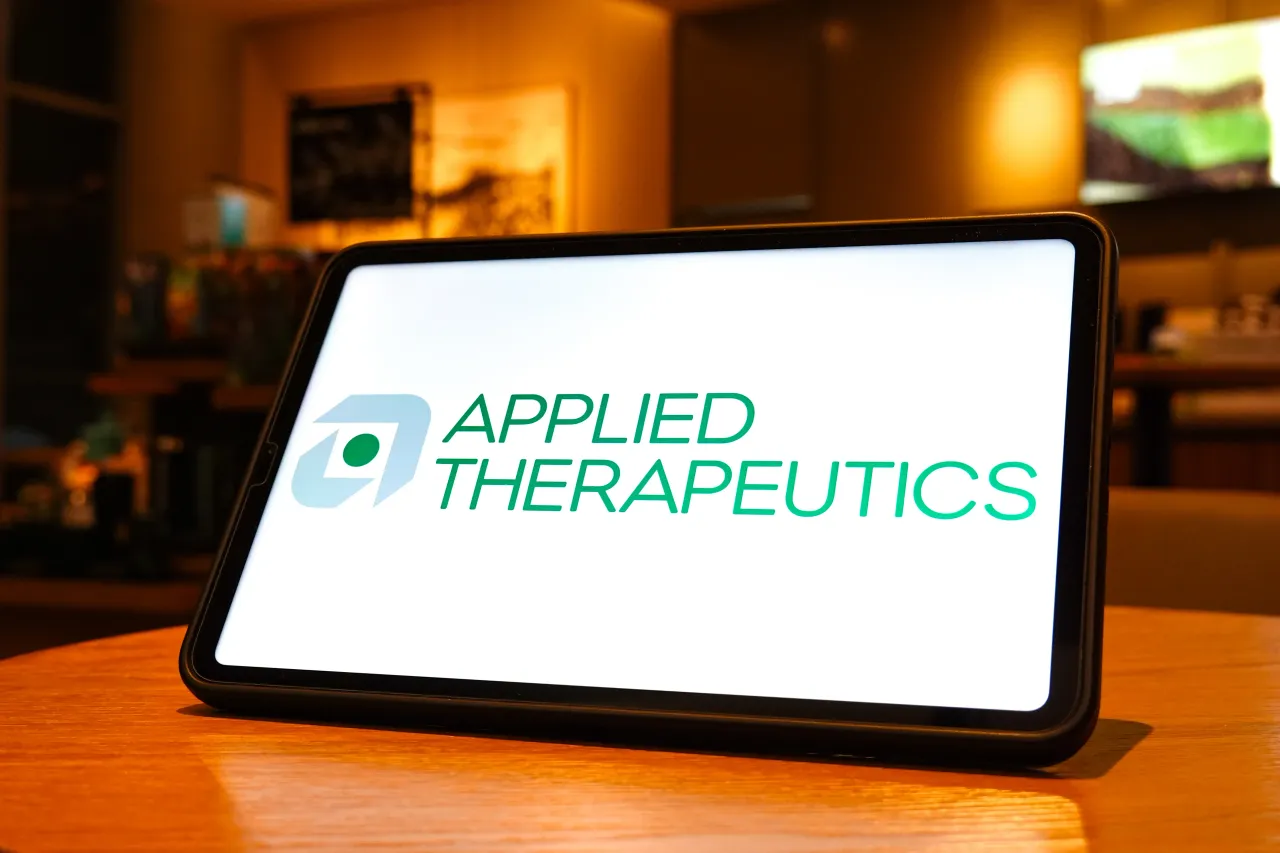 In this photo illustration, the Applied Therapeutics logo is seen displayed on the screen of a tablet. (Photo Illustration by Sheldon Cooper/SOPA Images/LightRocket via Getty Images)