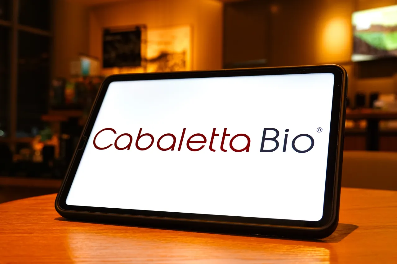 In this photo illustration, the Cabaletta Bio logo is seen displayed on the screen of a tablet. (Photo Illustration by Sheldon Cooper/SOPA Images/LightRocket via Getty Images)