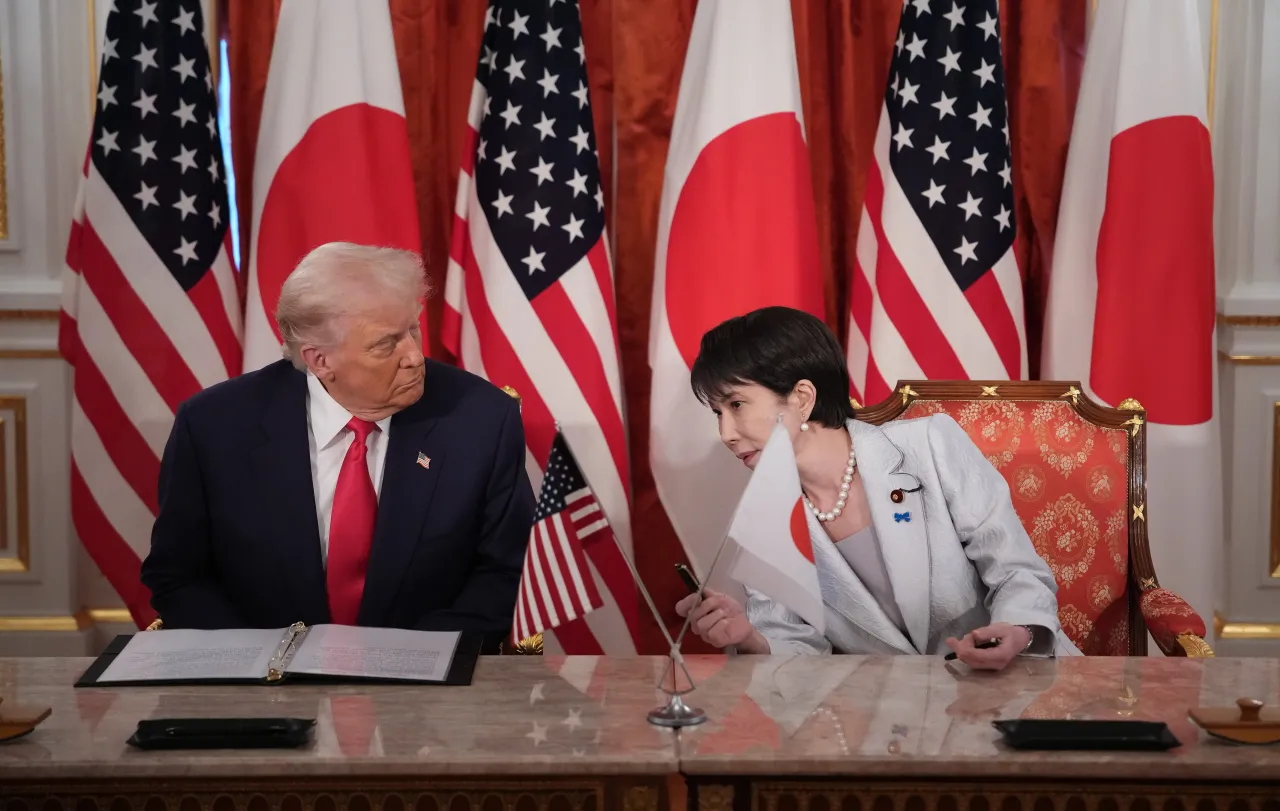 Trump is on a visit to Asia that takes in the ASEAN summit in Malaysia, followed by a trip to Japan and South Korea ahead of the APEC meetings. (Photo by Andrew Harnik/Getty Images)
