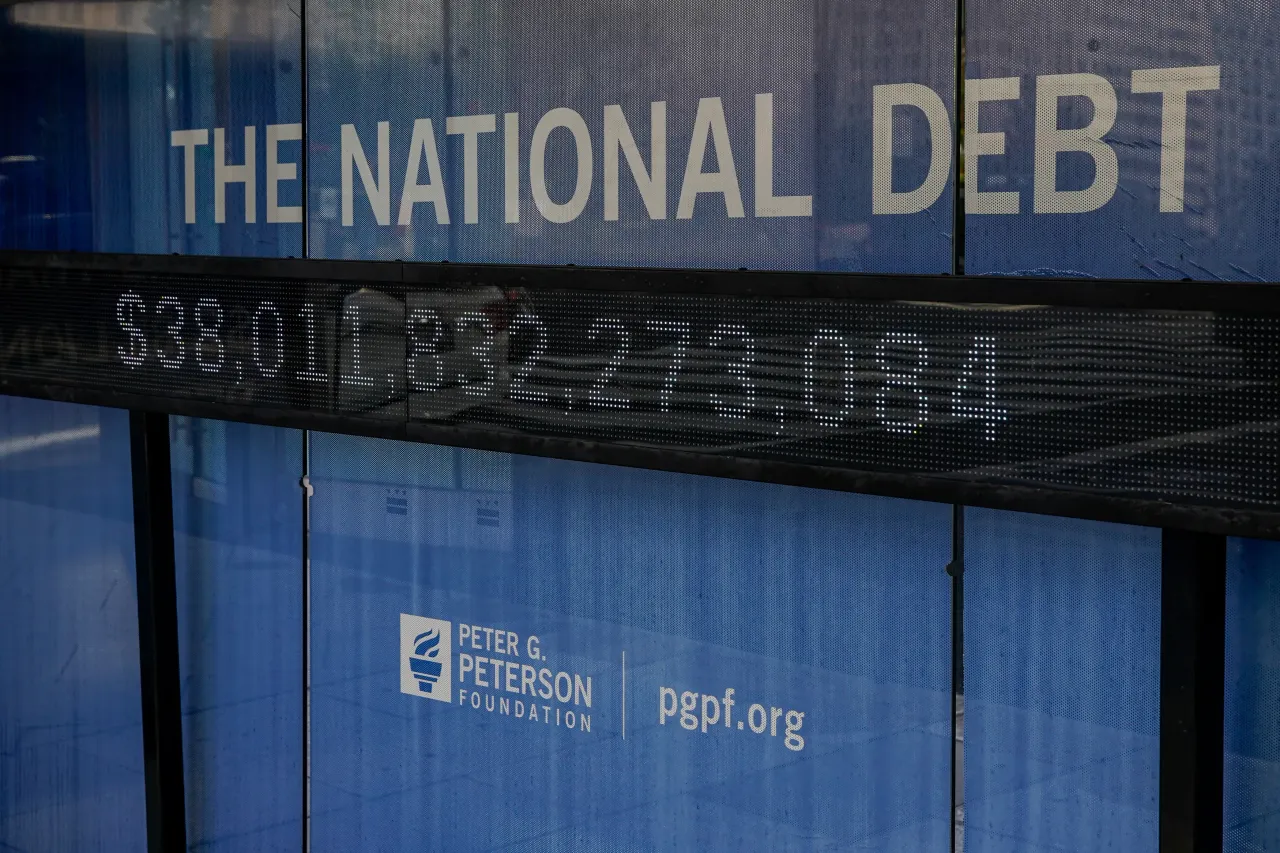 Peter G. Peterson Foundation National Debt Clock in Washington DC Photo by Jemal Countess/Getty Images for the Peter G. Peterson Foundation)