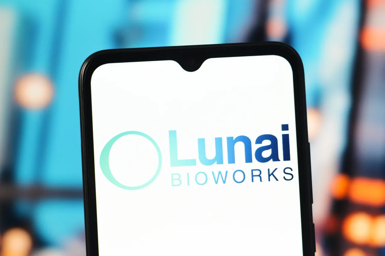 In this photo illustration, the Lunai Bioworks logo is seen displayed on a smartphone screen. (Photo Illustration by Thomas Fuller/SOPA Images/LightRocket via Getty Images)
