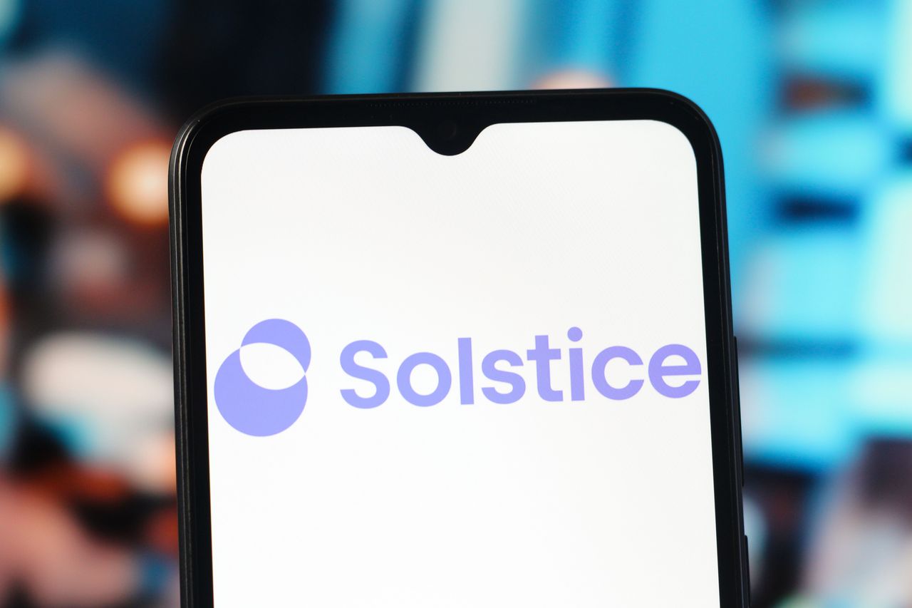 In this photo illustration, the Solstice Advanced Materials US logo is seen displayed on a smartphone screen.