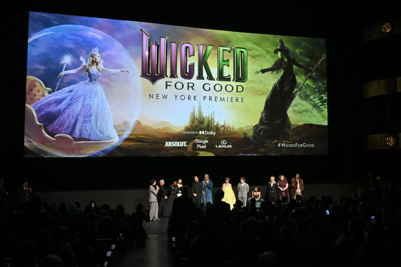A shot from Wicked: For Good's premier on November 17, 2025 in New York City. (Photo by Roy Rochlin/Getty Images for Universal Pictures)