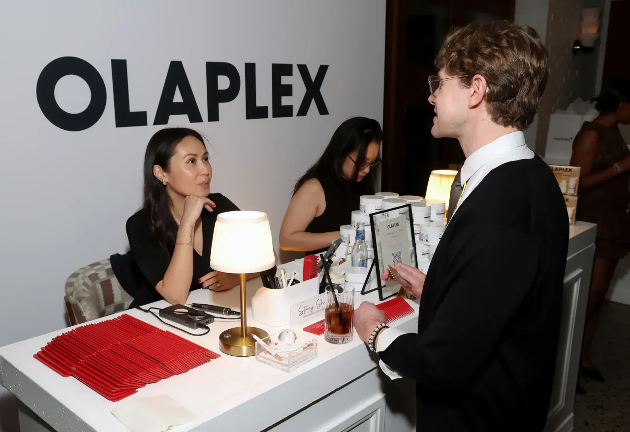 Olaplex products on display during The Hollywood Reporter & Medicube Beauty Dinner sponsored by Olaplex & Reyka Vodka.