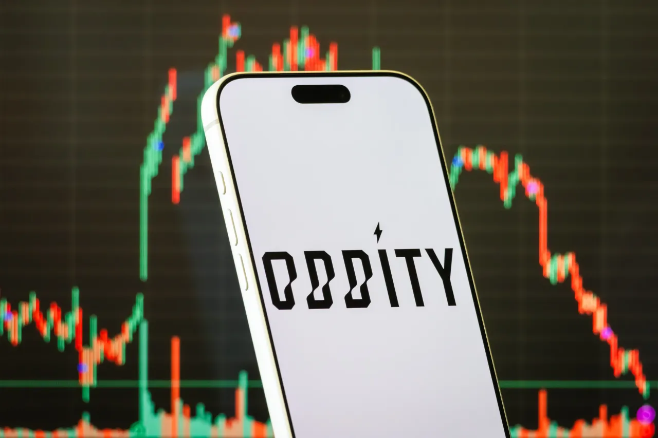 In this photo illustration, a smartphone displays the logo of Oddity Tech Ltd., an Israel-based beauty and technology company. (Photo illustration by Cheng Xin/Getty Images)