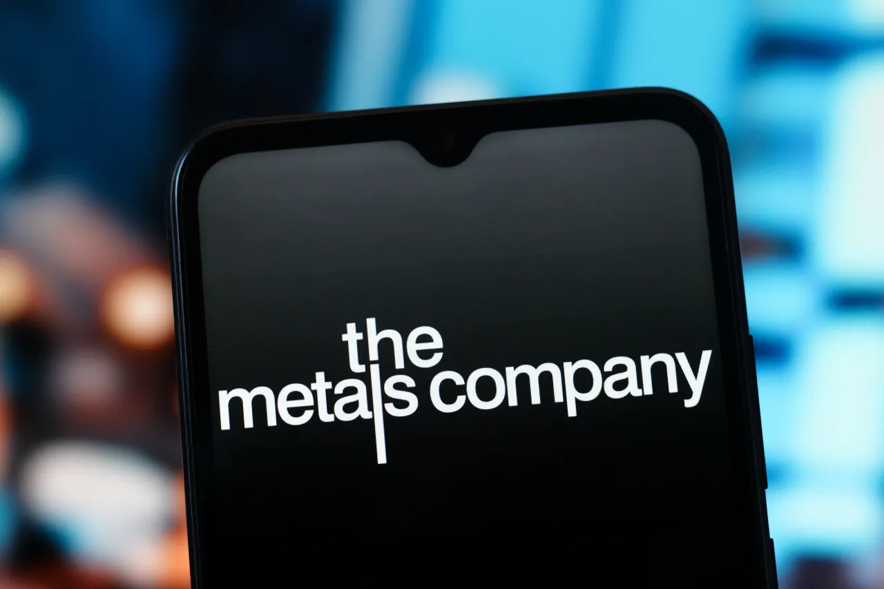 In this photo illustration, the TMC the metals company logo is seen displayed on a smartphone screen. (Photo Illustration by Thomas Fuller/SOPA Images/LightRocket via Getty Images)